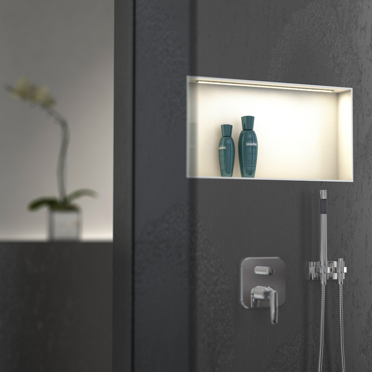 Wedi Sanwell Nischen-Top mit LED-Beleuchtung